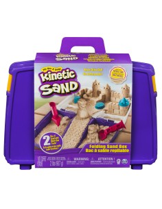 Kinetic Sand Valigetta Sempre con Te Sabbia cinetica 900gr Sabbia magica Sabbia colorata marrone 5 formine e 2 accessori