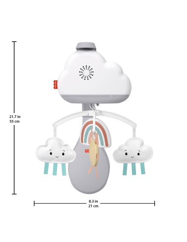 Fisher-Price Rainbow Showers Bassinet to Bedside Mobile