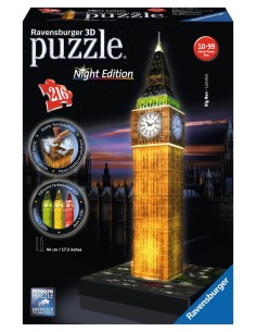 Ravensburger Big Ben Night Edition Puzzle 3D 216 pz Edifici