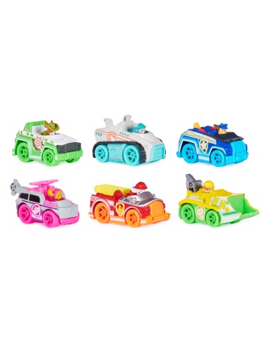 PAW Patrol , Confezione Regalo Macchinine Die-Cast Neon, 6 veicoli in metallo in scala 1 55 inclusi, Giochi per bambini dai 3