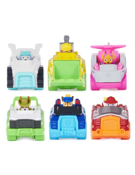 PAW Patrol , Confezione Regalo Macchinine Die-Cast Neon, 6 veicoli in metallo in scala 1 55 inclusi, Giochi per bambini dai 3