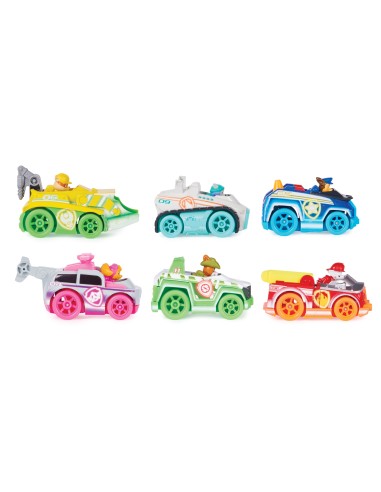 PAW Patrol , Confezione Regalo Macchinine Die-Cast Neon, 6 veicoli in metallo in scala 1 55 inclusi, Giochi per bambini dai 3