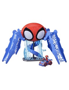 Marvel Spidey e i Suoi Fantastici Amici - Webquarters, playset con luci e suoni, include un personaggio e un veicolo, per
