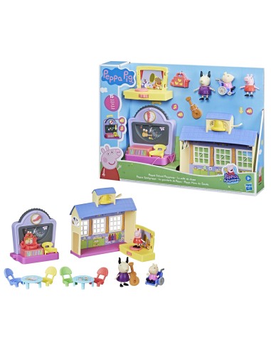 Marvel Spider-Man Peppa Pig - La Scuola di Peppa Pig, playset con frasi e suoni, per bambini di età prescolare dai 3 anni in su