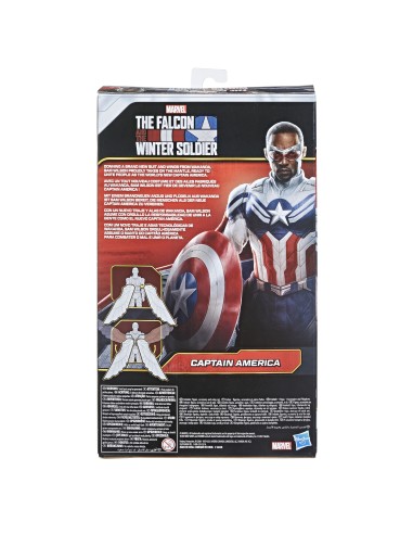 Marvel Avengers Avengers - Captain America Falcon Edition (Actionf Figure Titan Hero da 30 cm, include ali, per bambini dai 4