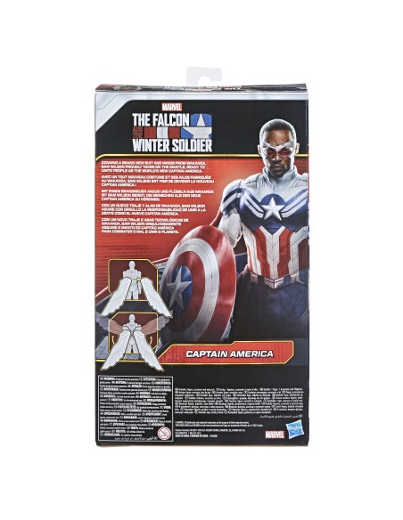 Marvel Avengers Avengers - Captain America Falcon Edition (Actionf Figure Titan Hero da 30 cm, include ali, per bambini dai 4