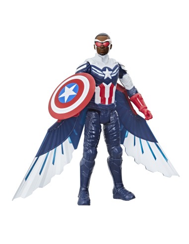 Marvel Avengers Avengers - Captain America Falcon Edition (Actionf Figure Titan Hero da 30 cm, include ali, per bambini dai 4