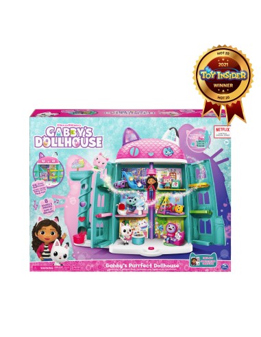 Gabby's Dollhouse , Playset casa delle bambole di Gabby, set con luci e suoni, giochi per bambini dai 3 anni in su