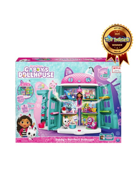 Gabby's Dollhouse , Playset casa delle bambole di Gabby, set con luci e suoni, giochi per bambini dai 3 anni in su