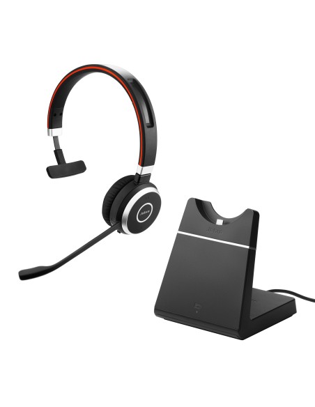 Jabra Evolve 65 Auricolare Con cavo e senza cavo A Padiglione Musica e Chiamate Micro-USB Bluetooth Base di ricarica Nero