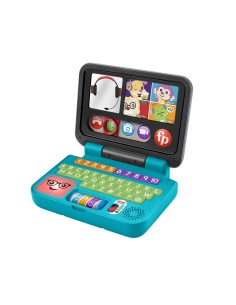 Fisher-Price Laugh & Learn Ridi e Impara Il Mio Primo Laptop, Edizione italiana, Giocattolo Elettronico con Contenuti Educativi