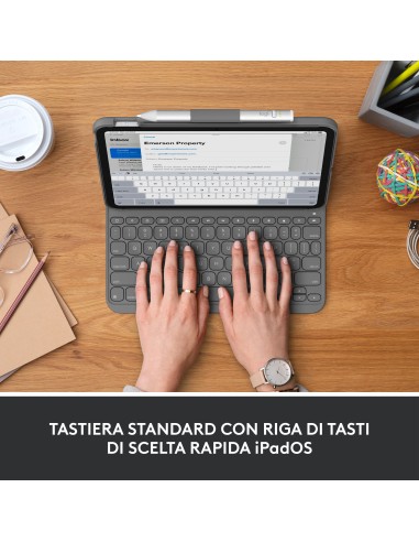 Logitech Slim Folio Grigio Bluetooth QWERTY Italiano