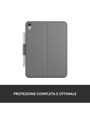 Logitech Slim Folio Grigio Bluetooth QWERTY Italiano
