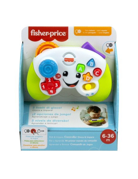 Fisher-Price Laugh & Learn Controller Gioca & Impara Ridi & Impara - Edizione multilingue, Joystick Giocattolo Musicale per