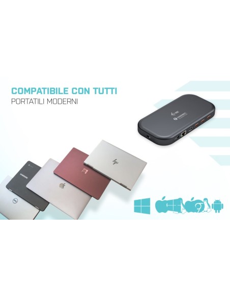 i-tec Thunderbolt 3 USB-C Dual 4K Docking Station + USB-C to DisplayPort Cable (1,5 m) + Power Delivery 60W