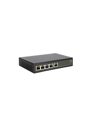 LevelOne GES-2105P switch di rete Gestito L2 Gigabit Ethernet (10 100 1000) Supporto Power over Ethernet (PoE) Nero