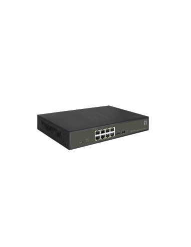 LevelOne GES-2110P switch di rete Gestito L2 Gigabit Ethernet (10 100 1000) Supporto Power over Ethernet (PoE) Nero