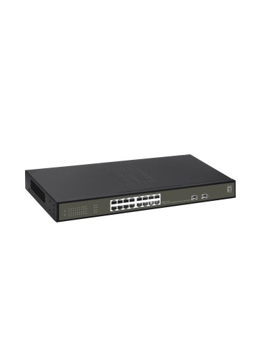 LevelOne GES-2118P switch di rete Gestito L2 Gigabit Ethernet (10 100 1000) Supporto Power over Ethernet (PoE) Nero