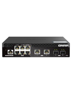 QNAP QSW-M2106R-2S2T switch di rete Gestito L2 10G Ethernet (100 1000 10000) 1U Nero