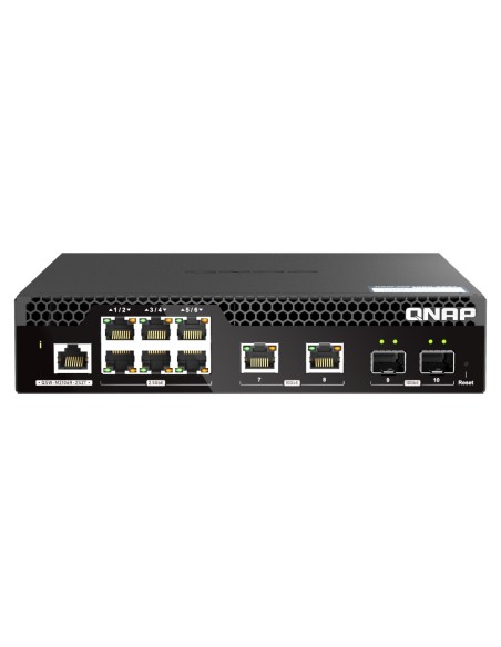QNAP QSW-M2106R-2S2T switch di rete Gestito L2 10G Ethernet (100 1000 10000) 1U Nero