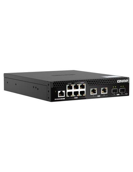 QNAP QSW-M2106R-2S2T switch di rete Gestito L2 10G Ethernet (100 1000 10000) 1U Nero