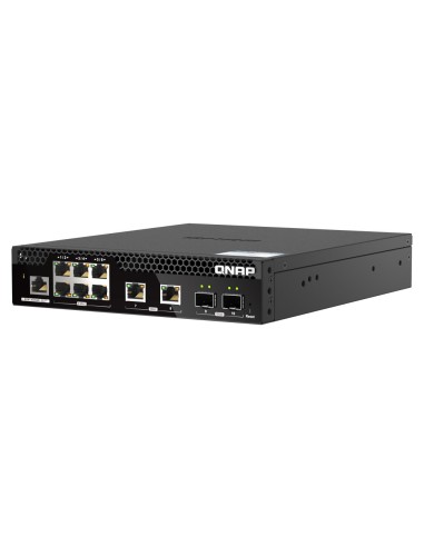 QNAP QSW-M2106R-2S2T switch di rete Gestito L2 10G Ethernet (100 1000 10000) 1U Nero