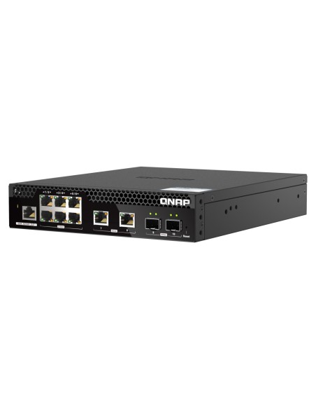 QNAP QSW-M2106R-2S2T switch di rete Gestito L2 10G Ethernet (100 1000 10000) 1U Nero