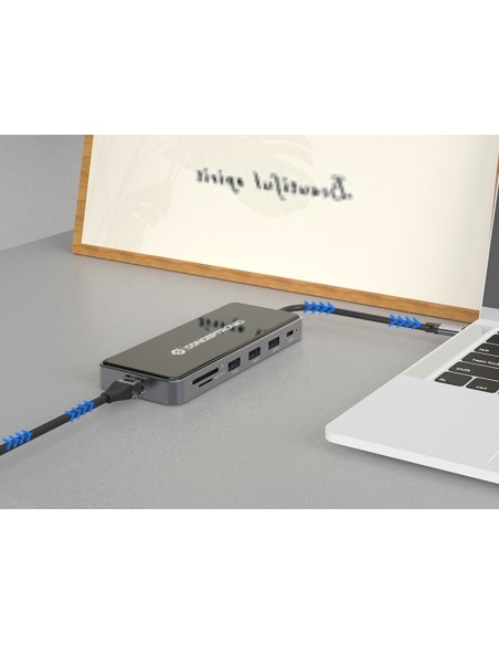 Conceptronic DONN15G replicatore di porte e docking station per notebook Cablato USB 3.2 Gen 1 (3.1 Gen 1) Type-C Grigio
