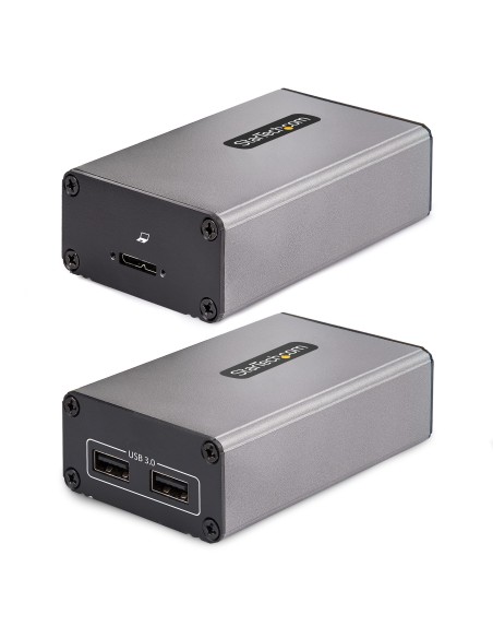StarTech.com Extender USB 3.0 a 2 Porte su Fibra Multimodale OM3 - LC LC - Hub 2x USB-A 5Gbps - Resistente Estensore USB su