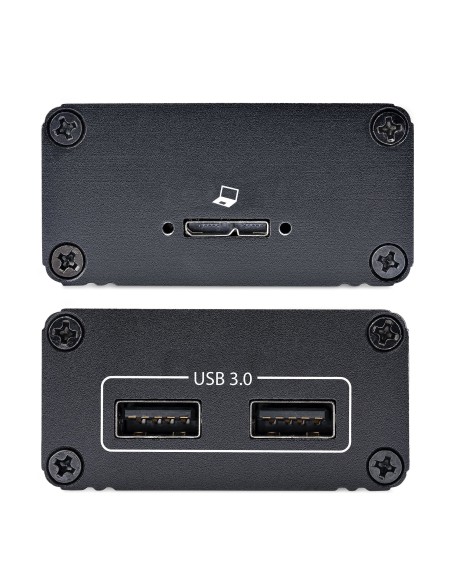 StarTech.com Extender USB 3.0 a 2 Porte su Fibra Multimodale OM3 - LC LC - Hub 2x USB-A 5Gbps - Resistente Estensore USB su