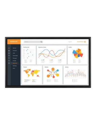 Sharp PN-HW501T lavagna interattiva 127 cm (50") 3840 x 2160 Pixel Touch screen Nero