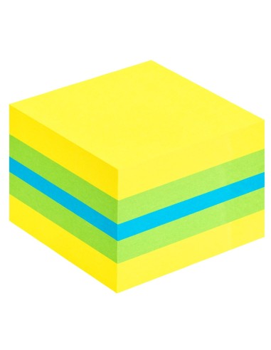 3M Post-it 2051L pouch autoadesiva Quadrato Blu, Verde, Turchese, Giallo 400 fogli Autoadesivo