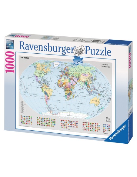 Ravensburger Political World Map Puzzle 1000 pz Mappe