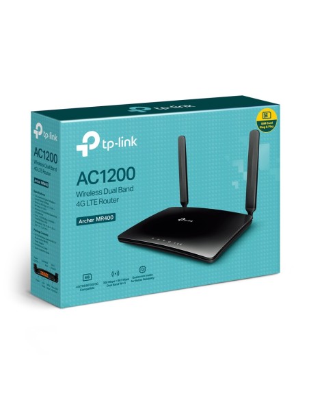 TP-Link Archer MR400 router wireless Fast Ethernet Dual-band (2.4 GHz 5 GHz) 4G Nero