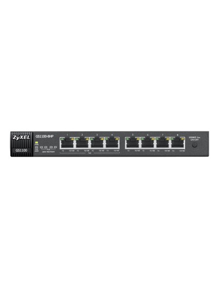 Zyxel GS1100-8HP Non gestito Supporto Power over Ethernet (PoE) Nero