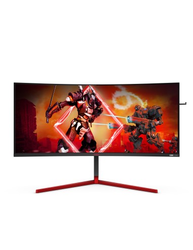 AOC AGON 3 AG353UCG Monitor PC 88,9 cm (35") 3440 x 1440 Pixel Quad HD LED Nero, Rosso