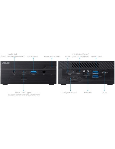 ASUS PN PN50-BR051ZD 4500U mini PC AMD Ryzen™ 5 8 GB DDR4-SDRAM 256 GB SSD Windows 10 Home Nero