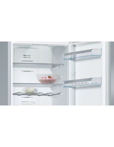 Bosch Serie 4 KGN367IDQ frigorifero con congelatore Libera installazione 326 L D Acciaio inossidabile