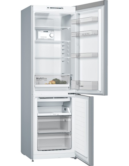 Bosch Serie 2 KGN36NLEA frigorifero con congelatore Libera installazione 305 L E Acciaio inossidabile