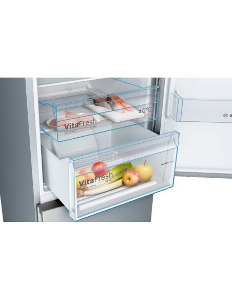 Bosch Serie 4 KGN39VLEB frigorifero con congelatore Libera installazione 368 L E Acciaio inossidabile