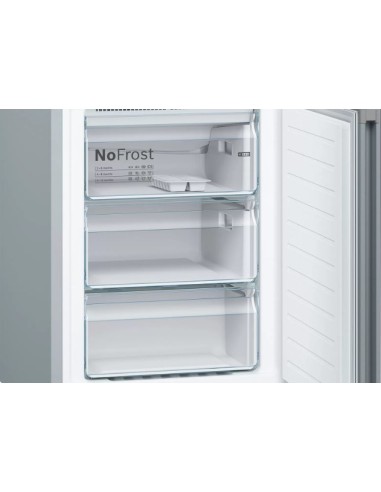 Bosch Serie 4 KGN39VLEB frigorifero con congelatore Libera installazione 368 L E Acciaio inossidabile