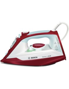 Bosch TDA3024010 ferro da stiro Ferro a vapore Piastra Ceranium Glissée 2400 W Rosso, Bianco