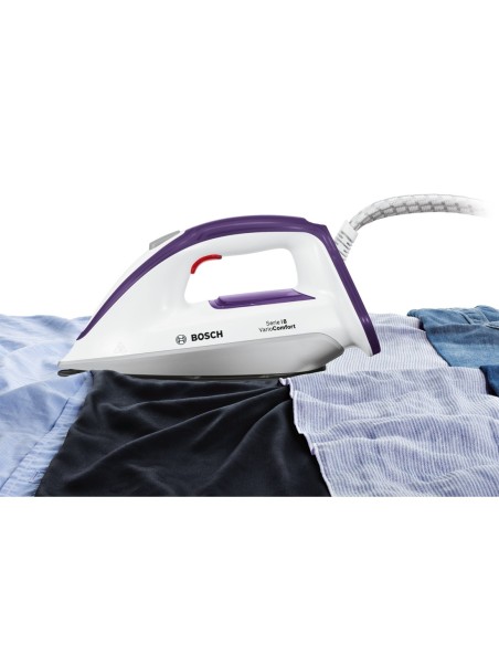 Bosch Serie 8 TDS8080 ferro da stiro a caldaia 2400 W 1,8 L Ceranium Glissée Pro Porpora, Bianco