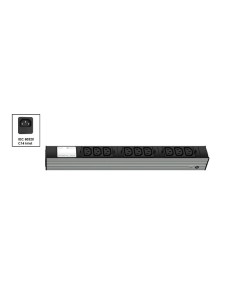 Vertiv Knürr PDU DI-STRIP, Basic, 0U 1U, ingresso IEC 60320 C14 230V 10A, uscite (9) C13