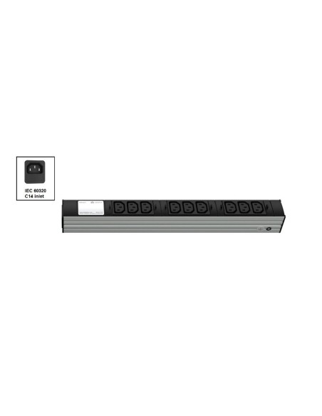Vertiv Knürr PDU DI-STRIP, Basic, 0U 1U, ingresso IEC 60320 C14 230V 10A, uscite (9) C13