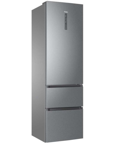 Haier 3D 60 Serie 3 A3FE837CGJ frigorifero con congelatore Libera installazione 371 L D Argento, Titanio