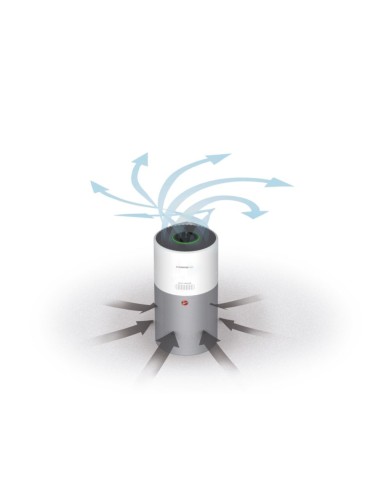 Hoover H-PURIFIER 300 purificatore 100 m² Argento, Bianco