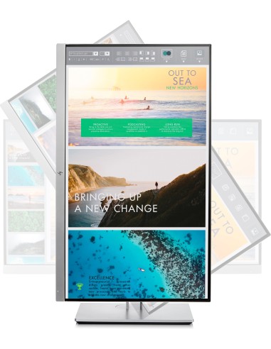 HP EliteDisplay E233 58,4 cm (23") 1920 x 1080 Pixel Full HD LED Nero, Argento