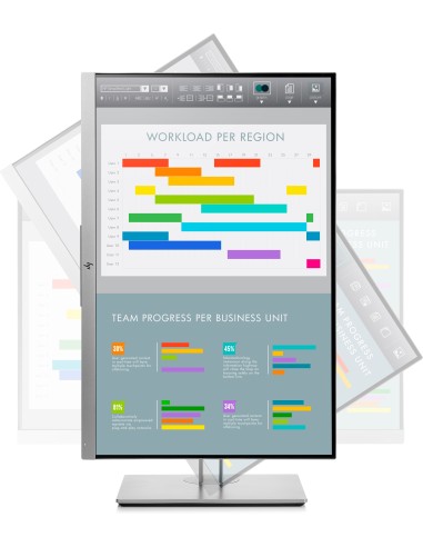 HP EliteDisplay E243i 61 cm (24") 1920 x 1200 Pixel WUXGA LED Nero, Argento