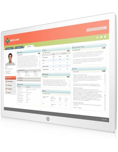 HP Healthcare Edition HC241 61 cm (24") 1920 x 1200 Pixel WUXGA LED Bianco